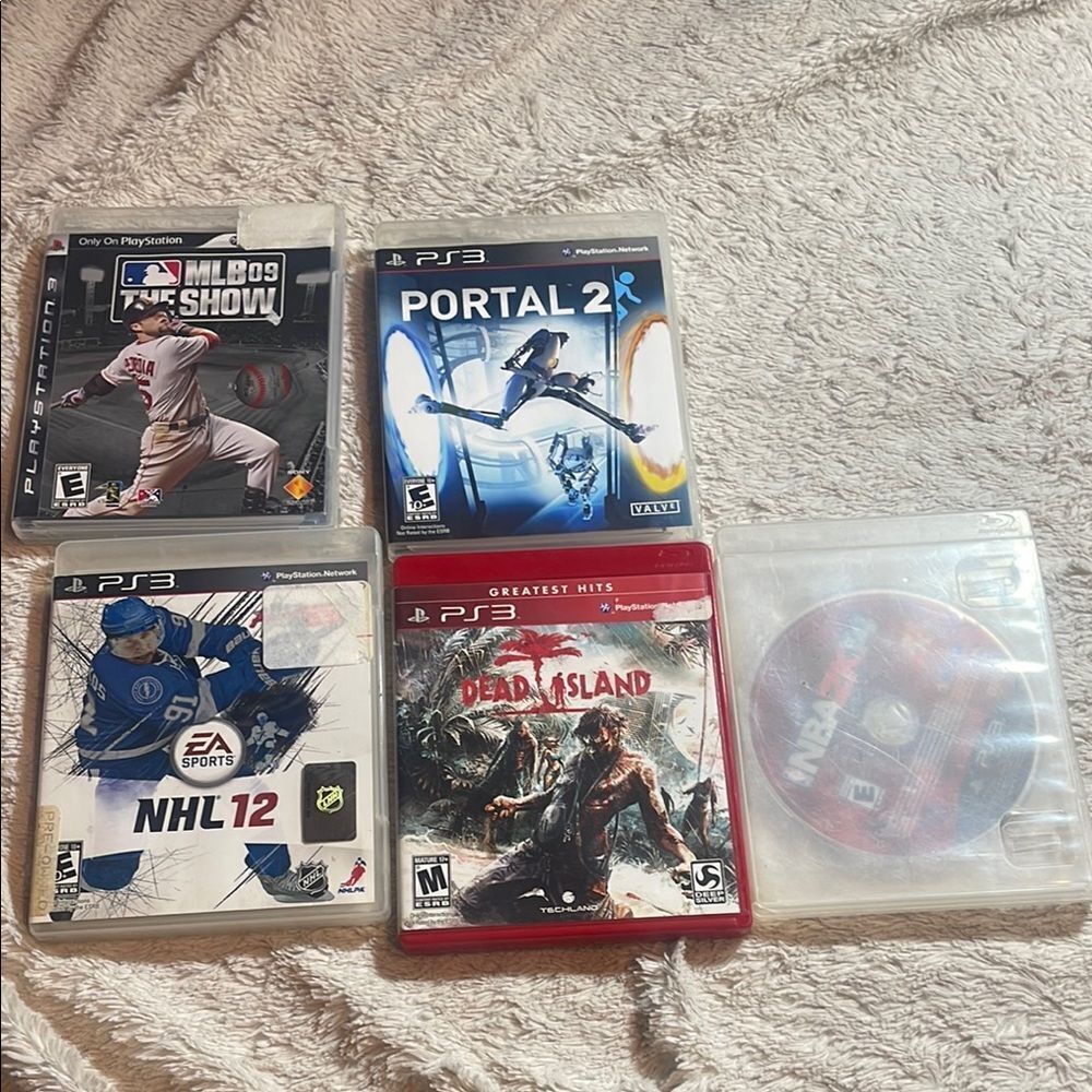 PS3 Game Bundle: MLB, Portal 2, NHL 12, Dead Island , nba 2k